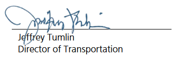 Signature of Jeffrey Tumlin, Director of Transportation