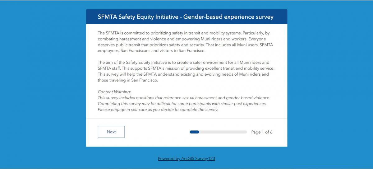  "Image of the survey introduction. The accessible text of this introduction is available by following the links below. 