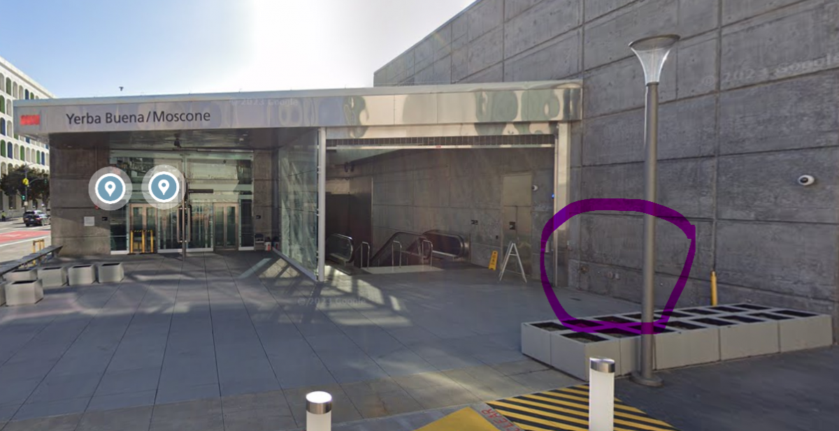Yerba Buena/Moscone Muni Metro Station - location for tabling event