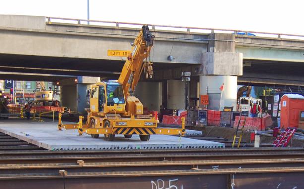 Photo of decking installation at launch box