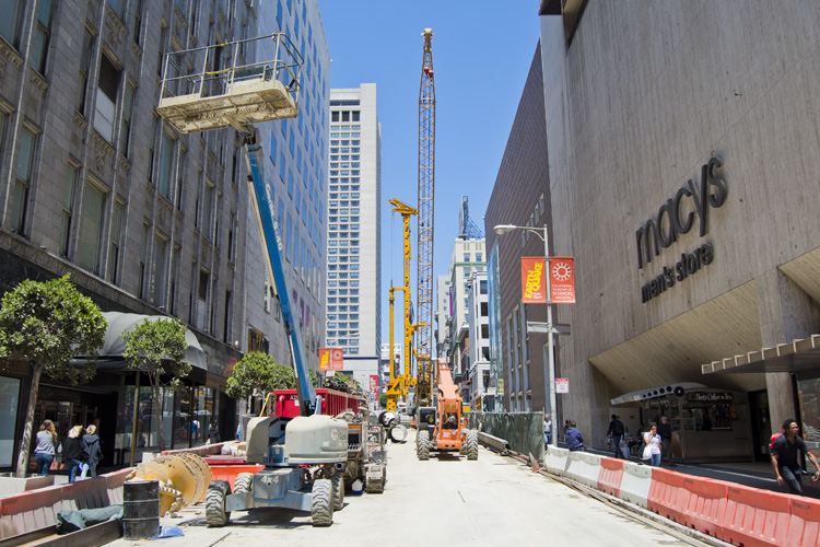 Construction on Stockton Street