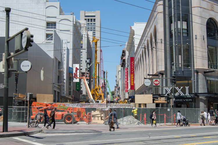 Construction on Stockton Street