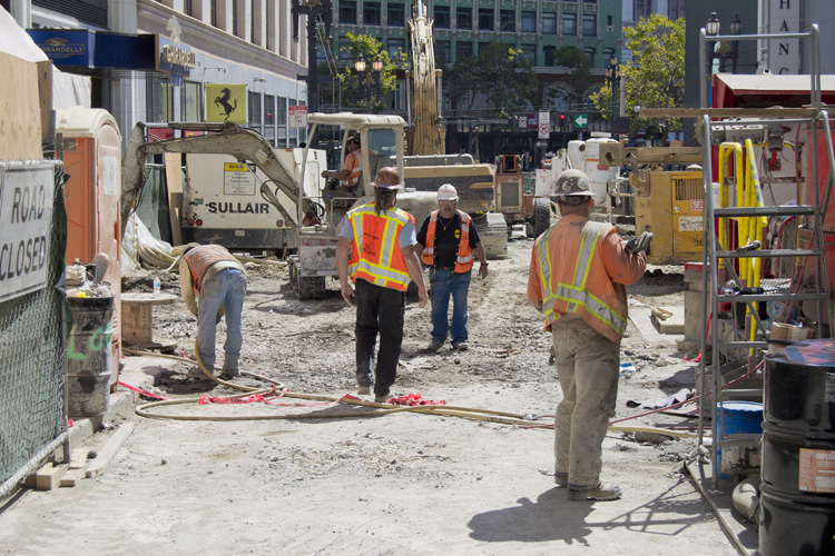 Construction on Stockton Street