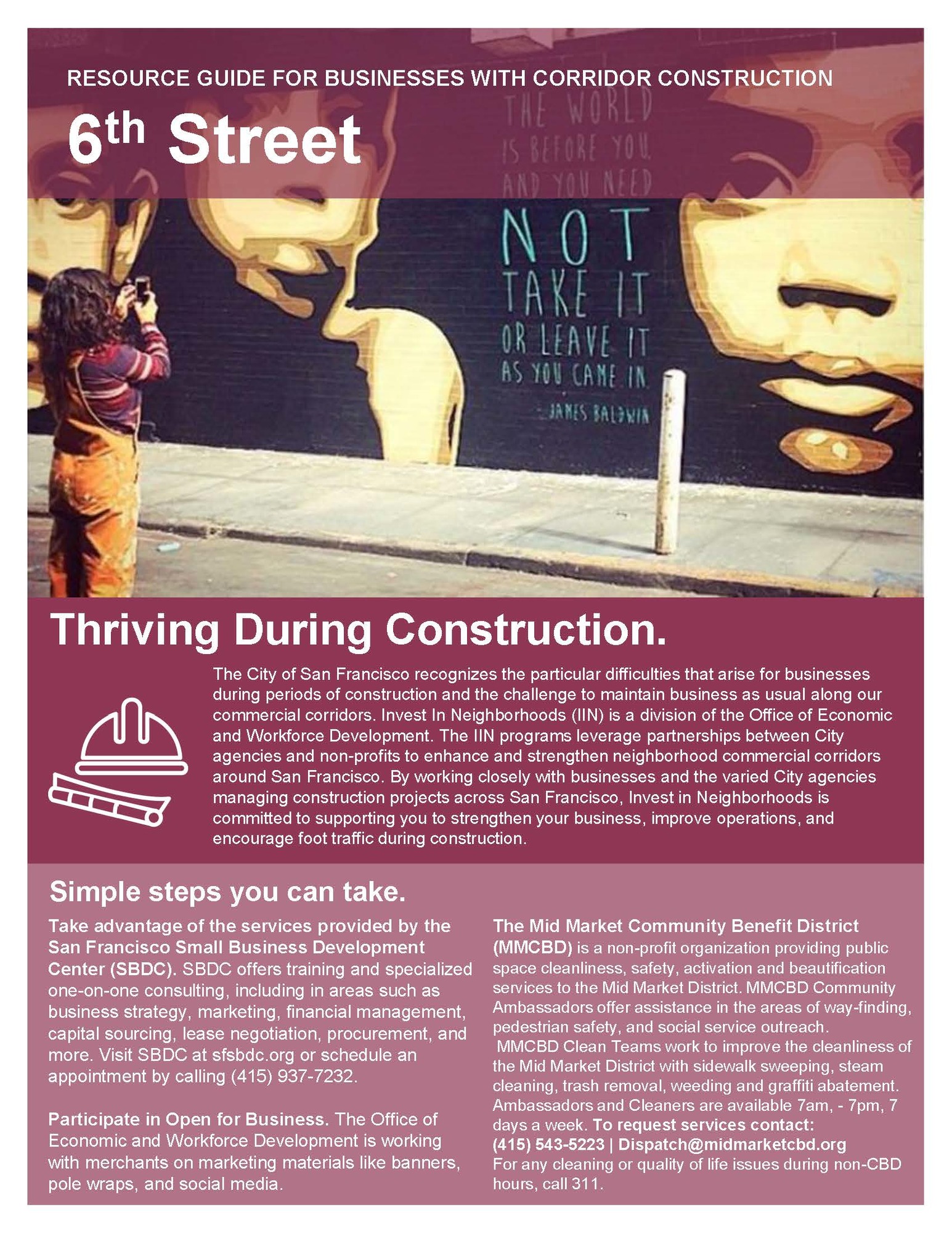 6th Street Construction Mitigation information 1