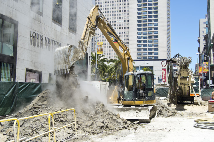 Construction on Stockton Street