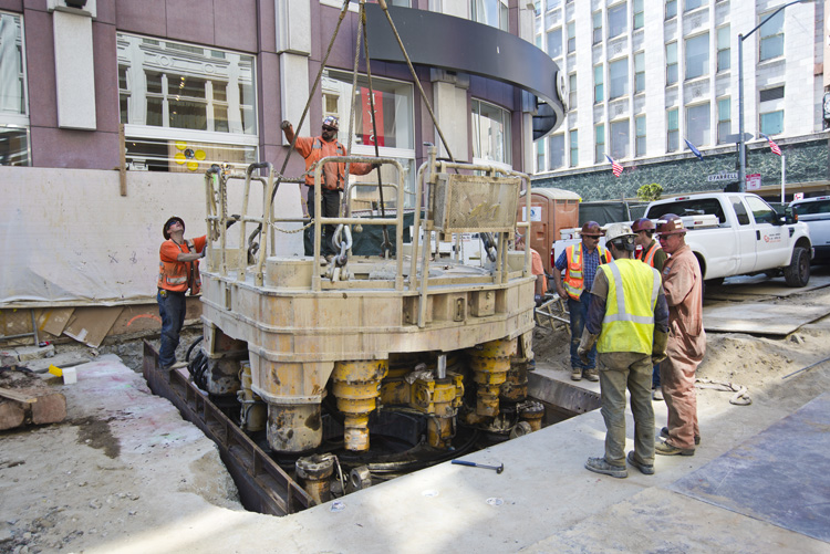 Construction at Stockton and O'Farrell