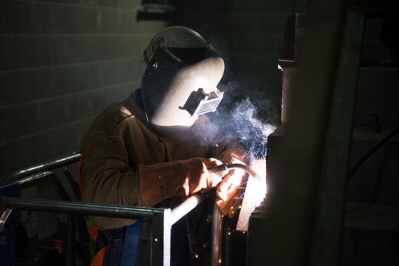 Welder at the station