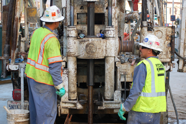 Photo of jet grouting at Ellis