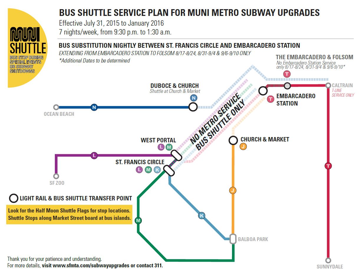 Bus shuttle map