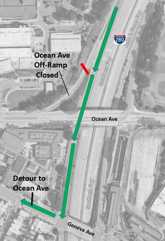 I-280 Off-Ramp Detour