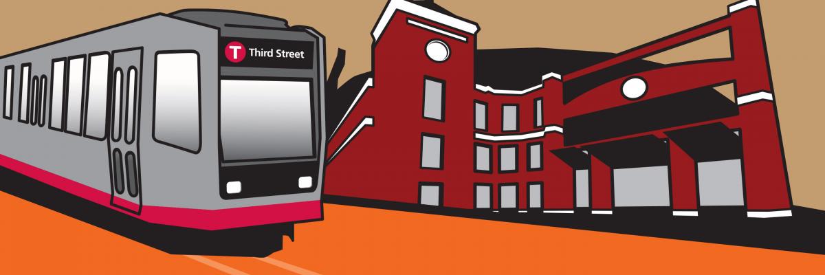 Graphic of Muni Metro T Third and Oracle Ballpark