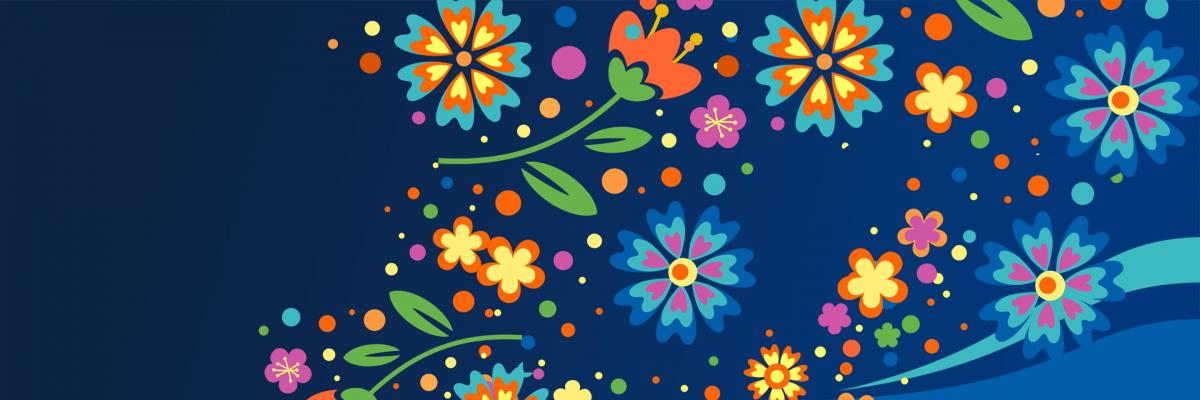 Graphic floral design 