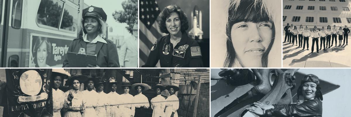 Muni Inspector Wells, Astronaut Ochoa, Pilot Paneok, female Celebrity cruise line crew, Black Women Suffragettes, Pilot Cheung