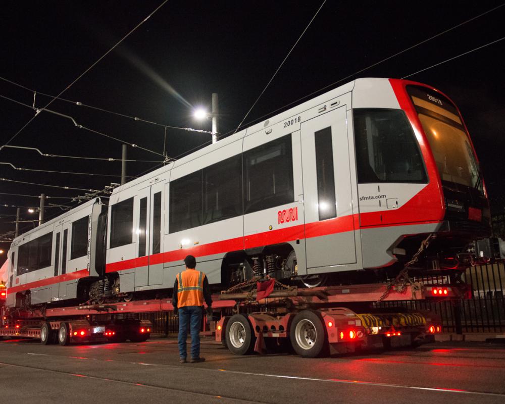 New LRV arriving on truck