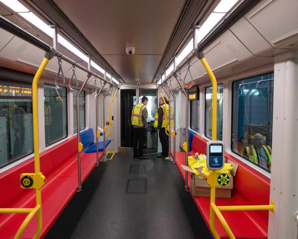 interior view of seating in new LRV