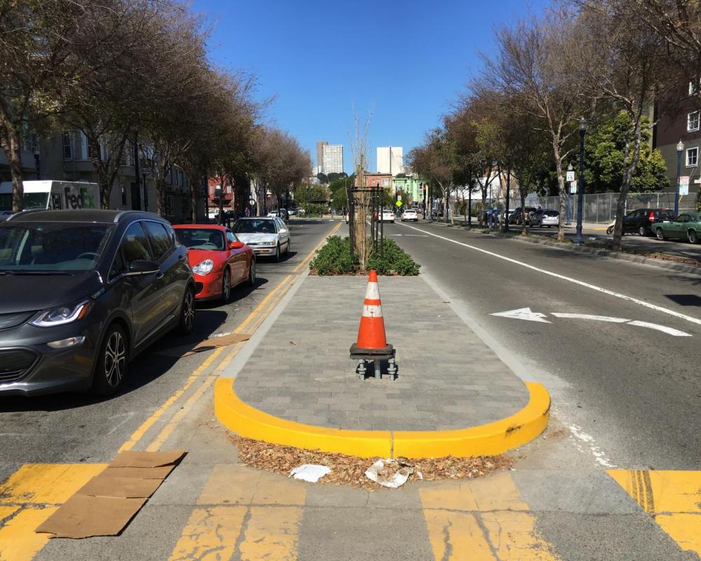 New Octavia Boulevard Median between Oak and Fell streets