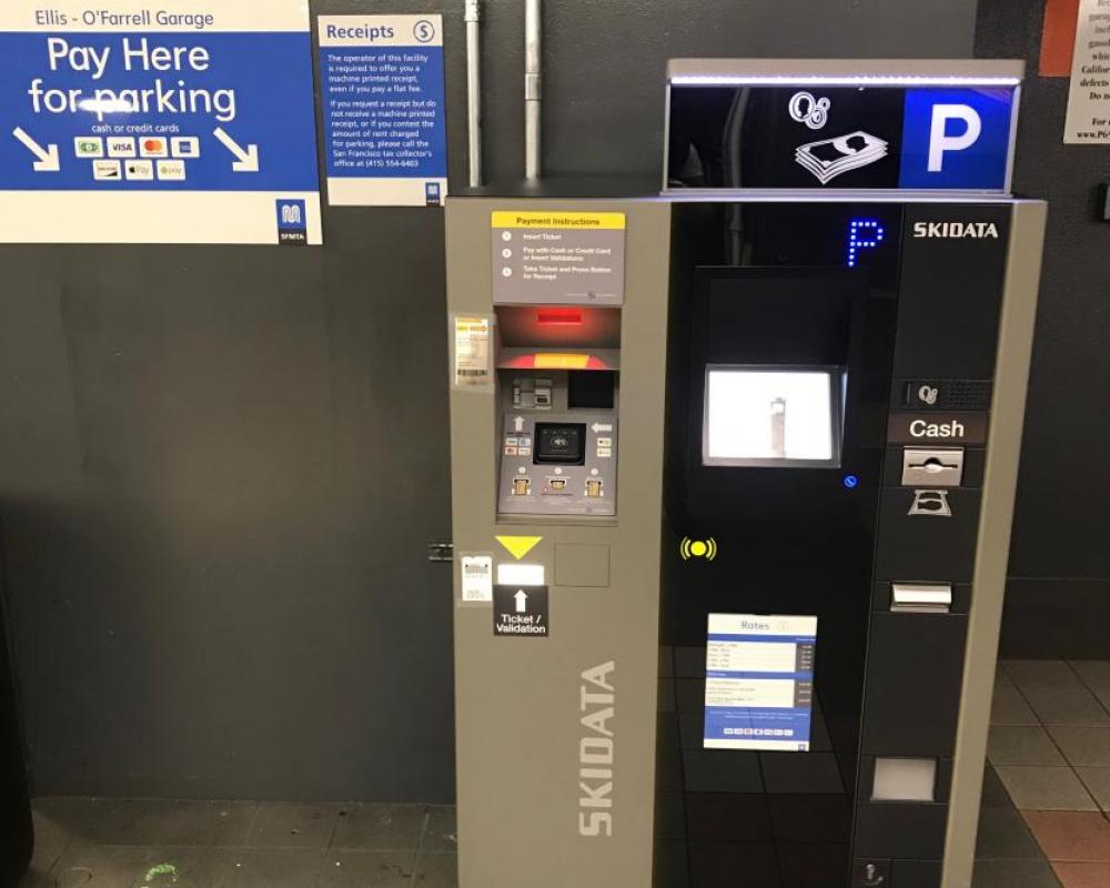 Ellis O'Farrell Garage  - New Pay Station