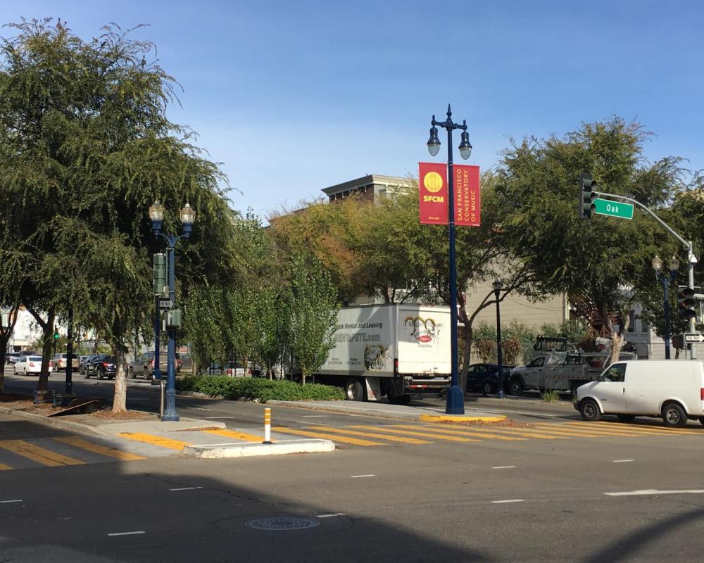 Landscaped center median on Octavia