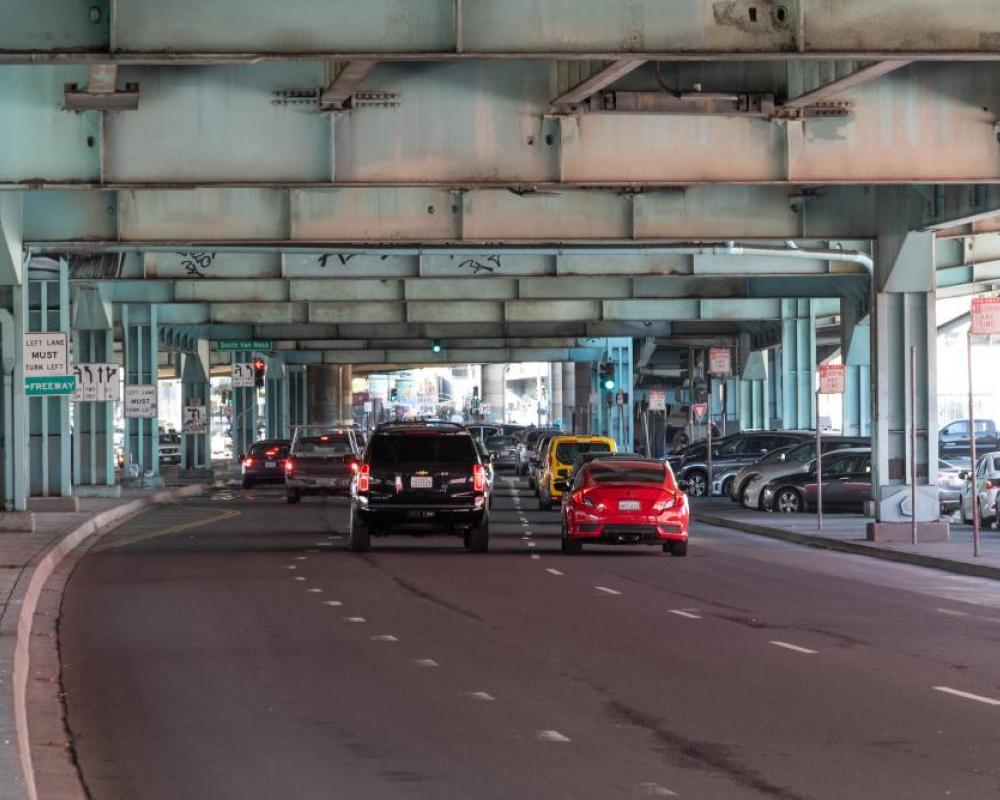 three travel lanes and one turn pocket on 13th Street