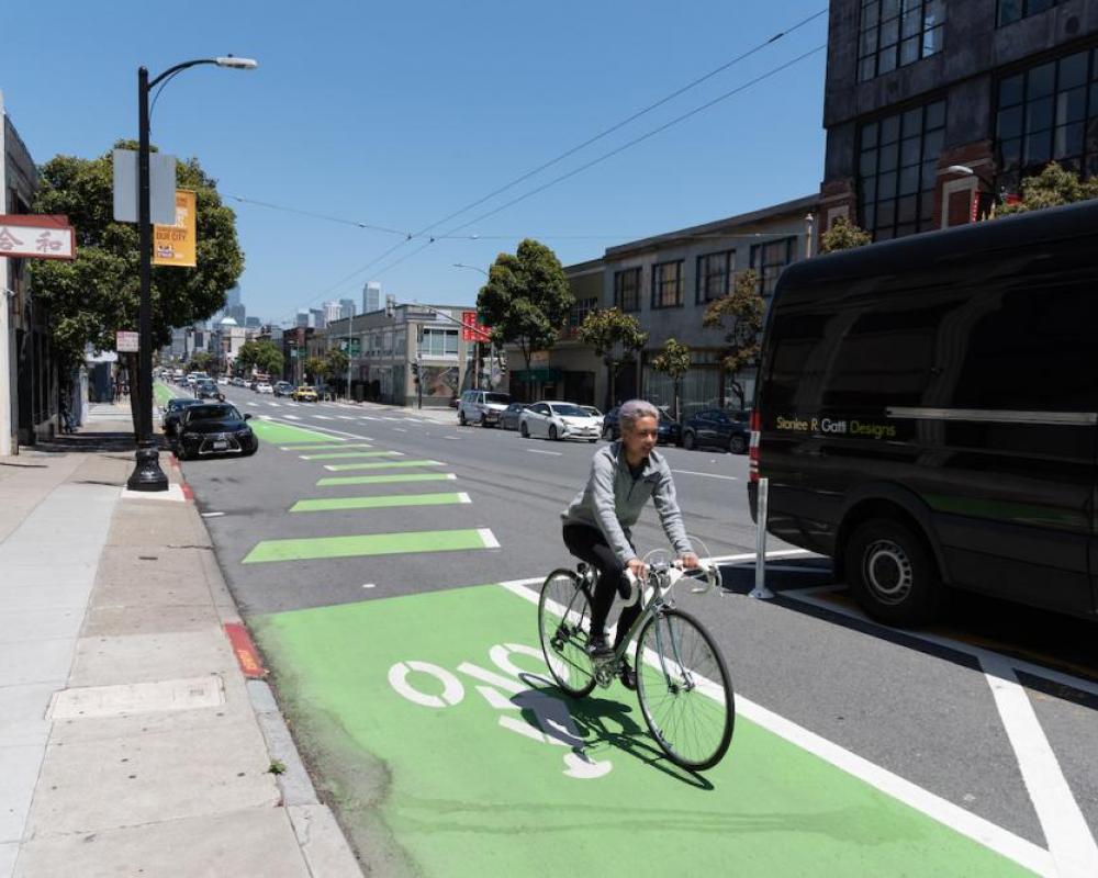 Bike lane on Howard and 8th St. (2018)