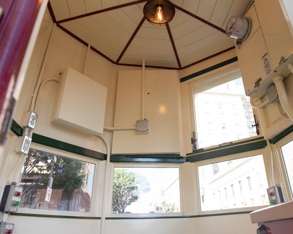 cable car signal tower at Powell and California Streets