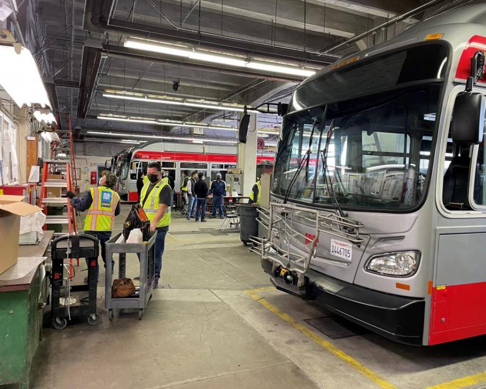 Maintenance staff working to keep the fleet in a state of good repair