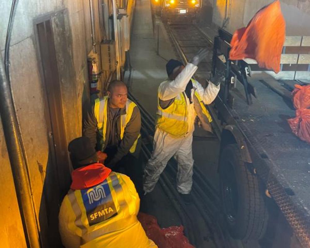 Our Maintenance crews remove debris from ventilation shafts, and mechanical and electrical rooms 