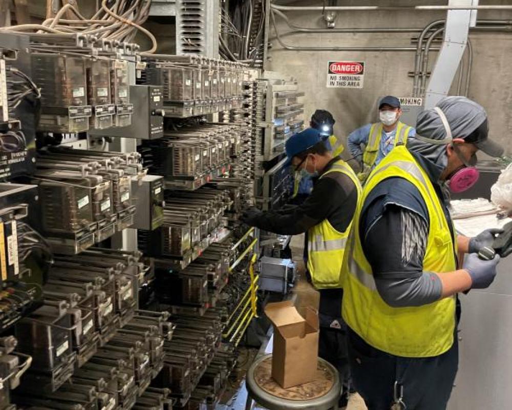 MOW Signal Group at Castro Station upgrading a legacy control system during Fix It Week