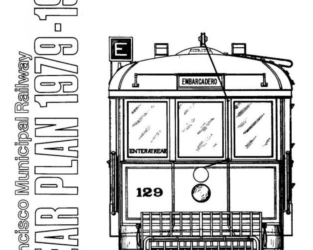 Sketch of a trolley with adjacent perpendicular text 