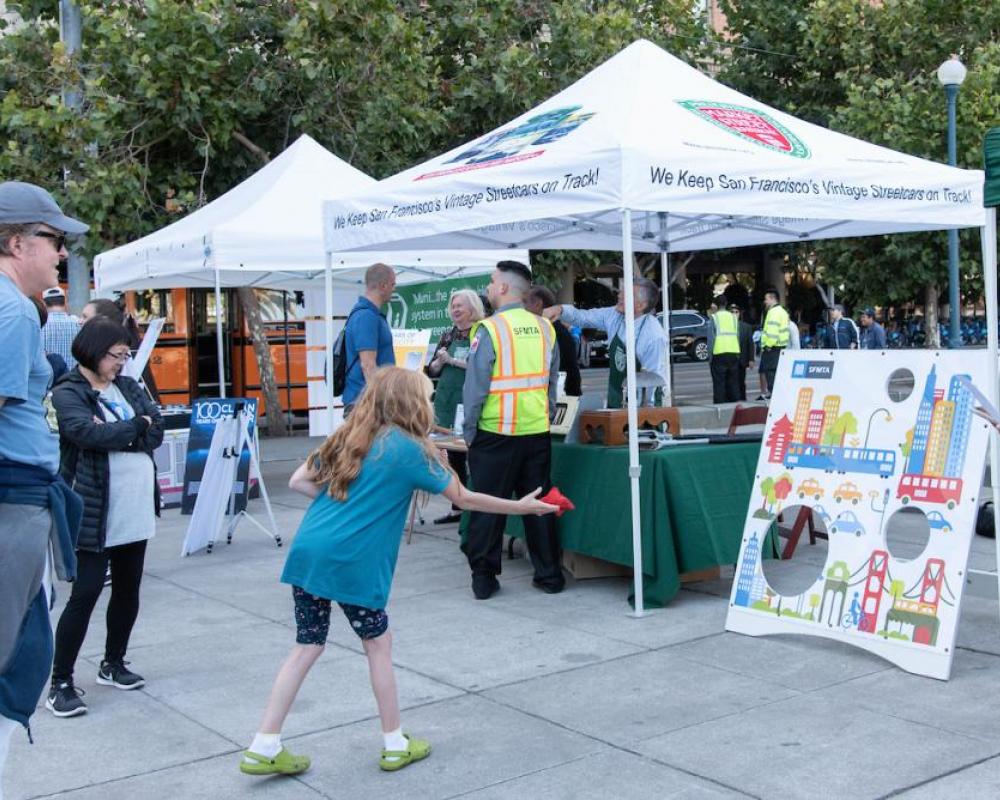 Children participating in activities at Muni Heritage