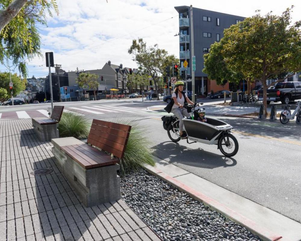 New benches and green infrastructure