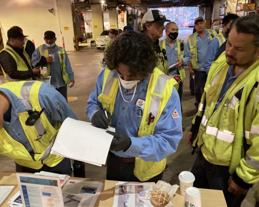 maintenance staff signing up for project updates