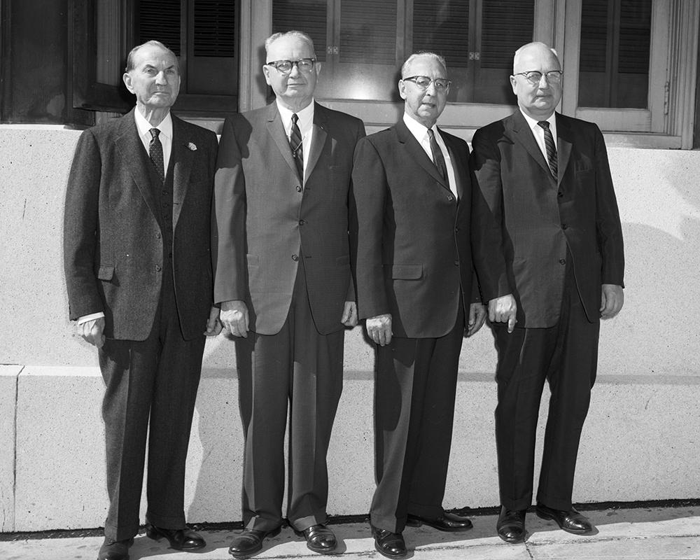 group of people standing in a line