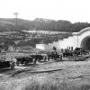 West Portal tunnel entrance on Twin Peaks Tunnel opening day, 1918