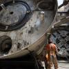 Following the completion of tunneling, both TBMs are disassembled and removed from the North Beach retrieval shaft.