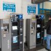 Customer Using New PARCS Payment Equipment at North Beach Parking Garage