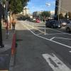 New protected bikeway on Valencia