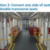 Option 3: Convert one side of seating to double transverse seats.