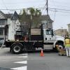 Paint Shop starting to put in new lines on California Street