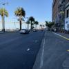 View of southbound The Embarcadero between Mission to Howard streets after the road was repaved, looking south