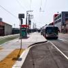 Photo of Completed bus boarding island on Townsend Street near Caltrain Station - September 2020