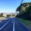 Clipper Street looking downhill with protected bikeway