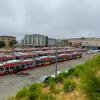 Trolley fleet at Presidio Bus Yard