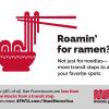 Muni Moves You ad promoting "Roamin' for ramen?" with the Muni logo transformed into a bowl of ramen