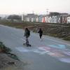 Runner and Skateboarder on Great Highway