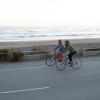 Bicyclists riding along Great Highway