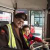 Operator with child at Muni Heritage Weekend