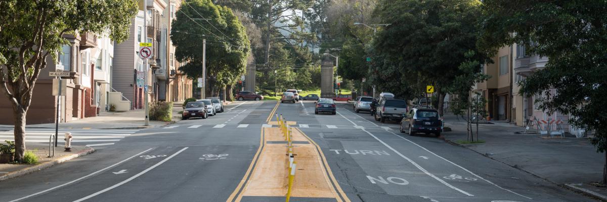 Photo of Arguello Blvd facing Golden Gate Park