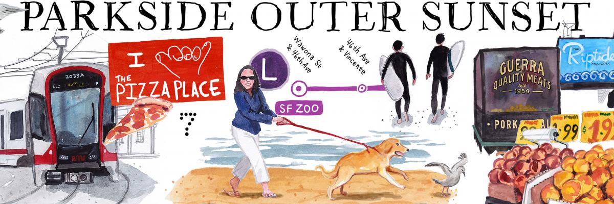 Original artwork by Dan Bransfield for Outer Sunset/Parkside