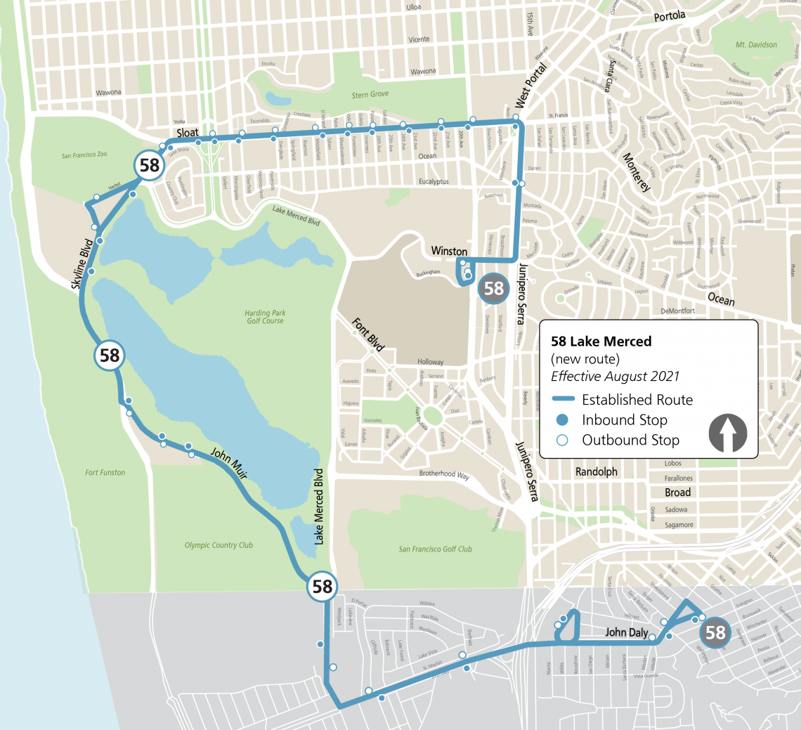 58 Lake Merced PDF Map SFMTA 58 Lake Merced Aug 2021 V5 